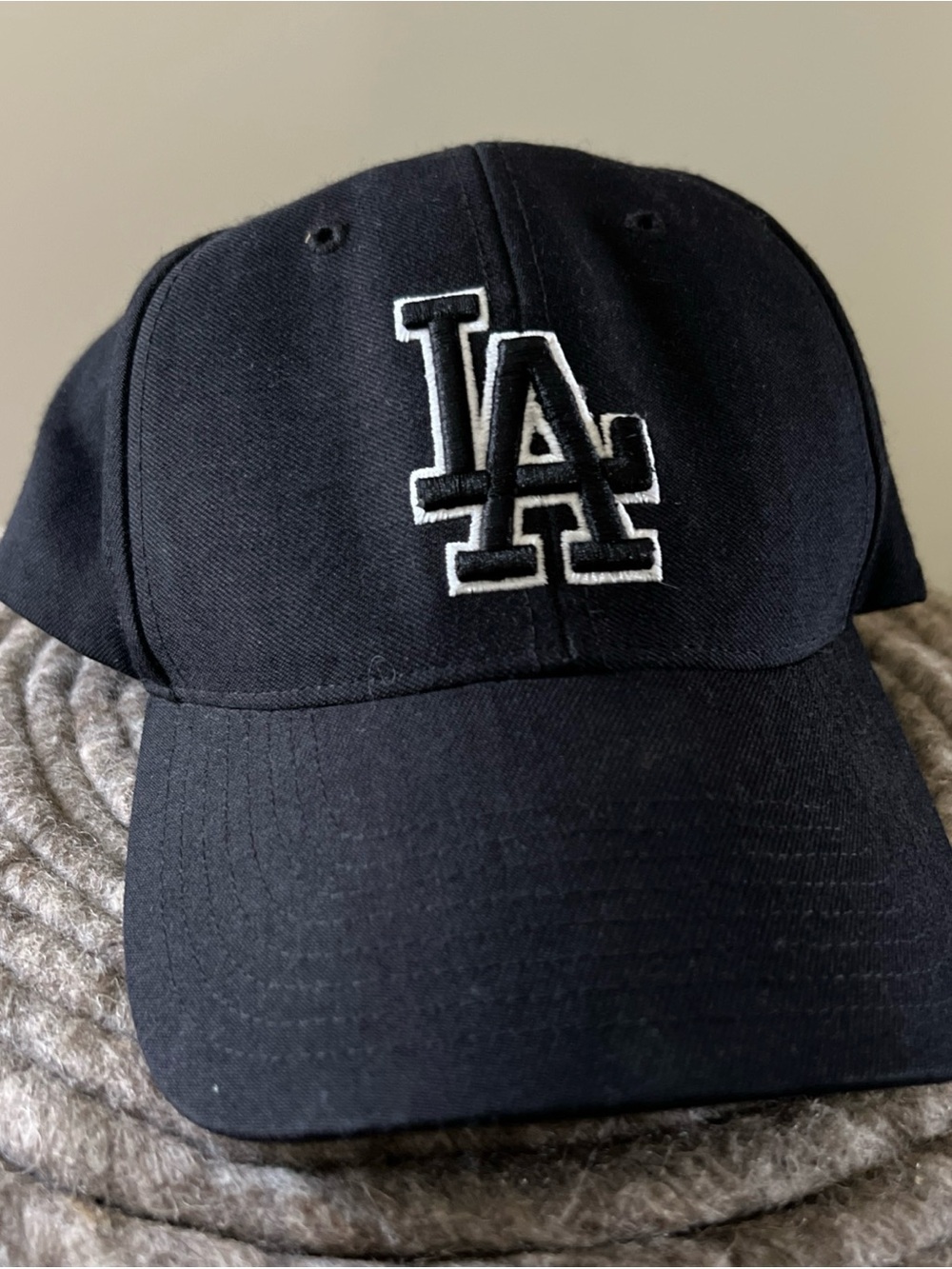 Vintage LA Dodgers Snapback Hat Cap Black Adjustable Twins Enterprise 30% Wool